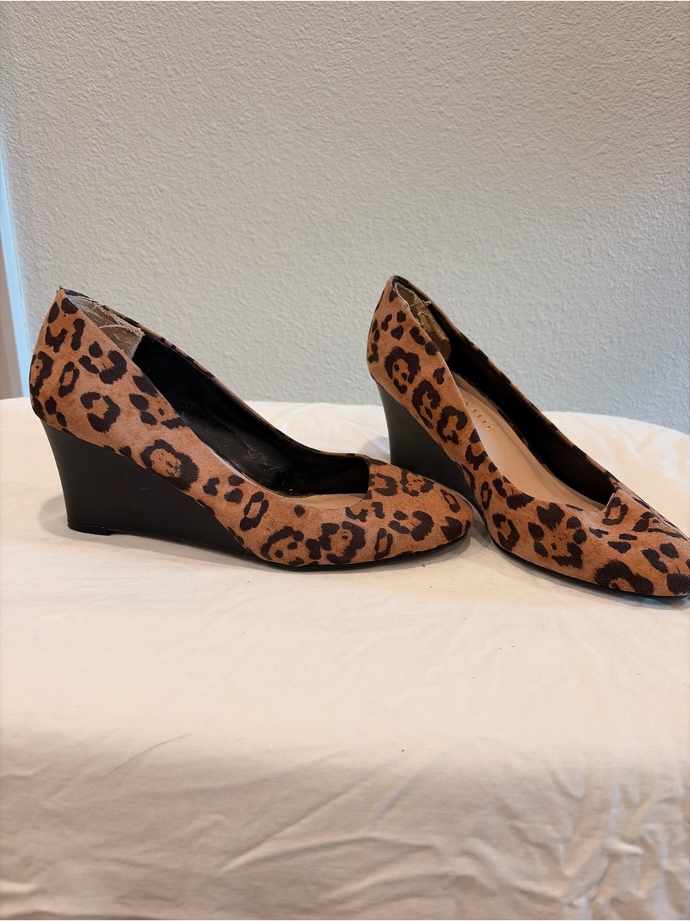 Kelly & Katie Leopard Print Heels - Brown Black